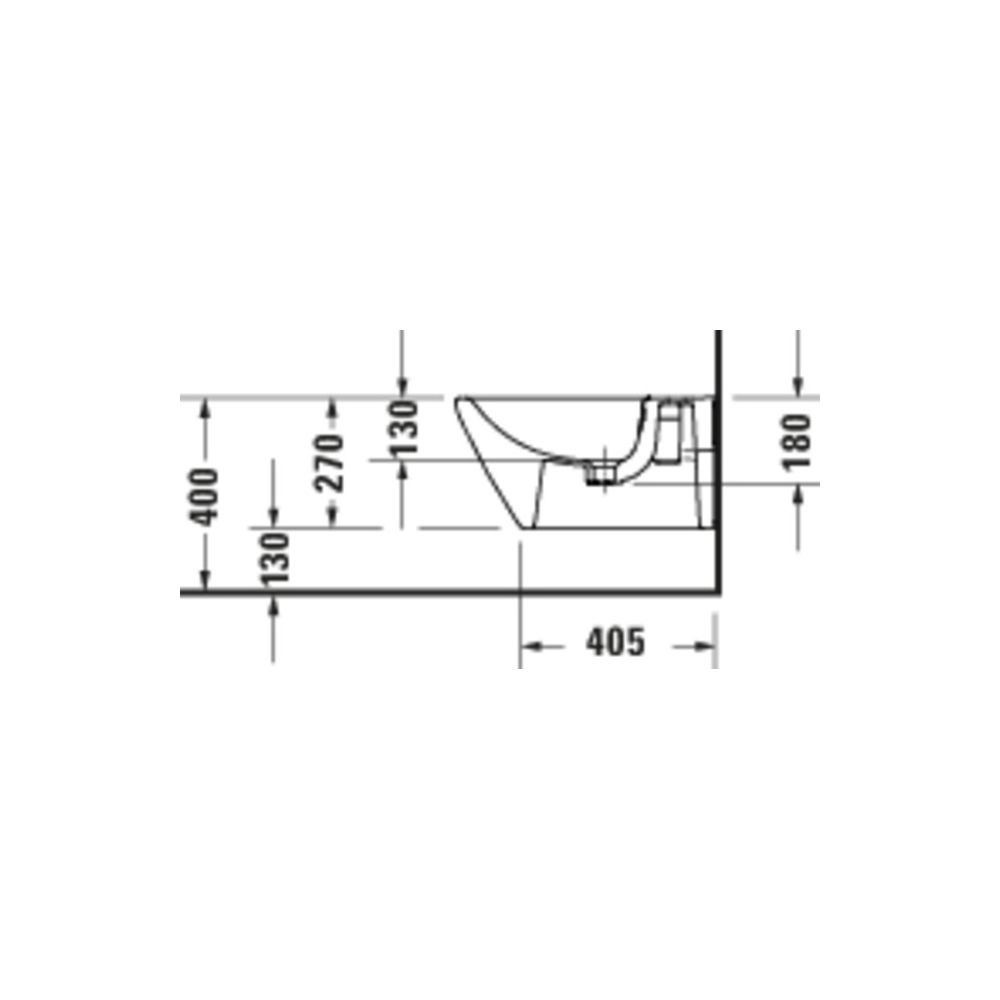 Duravit D-Code Wandbidet 540x360x400mm Weiß Hochglanz 1 HL HLB Überlauf verdeckte ... DURAVIT-27271500002 4067116449136 (Abb. 3)