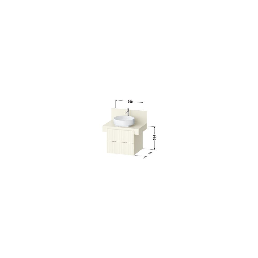 Duravit Balcoon Konsolen-Waschtischunterbau wandh. 570x600x534mm Terraccino St... DURAVIT-BA50120JHIH0000 4067116472769 (Abb. 2)