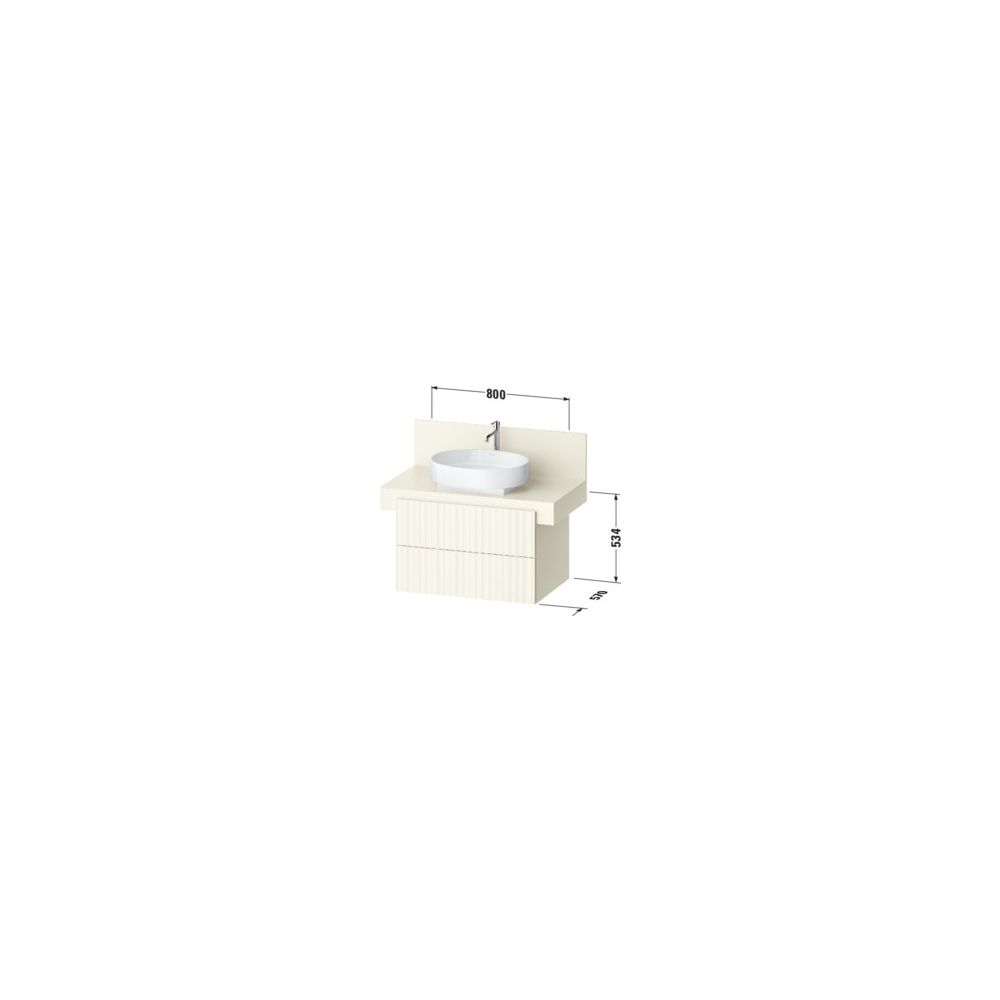 Duravit Balcoon Konsolen-Waschtischunterbau wandh. 570x800x534mm Sandbeige Str... DURAVIT-BA50130JEIE0000 4067116472783 (Abb. 2)