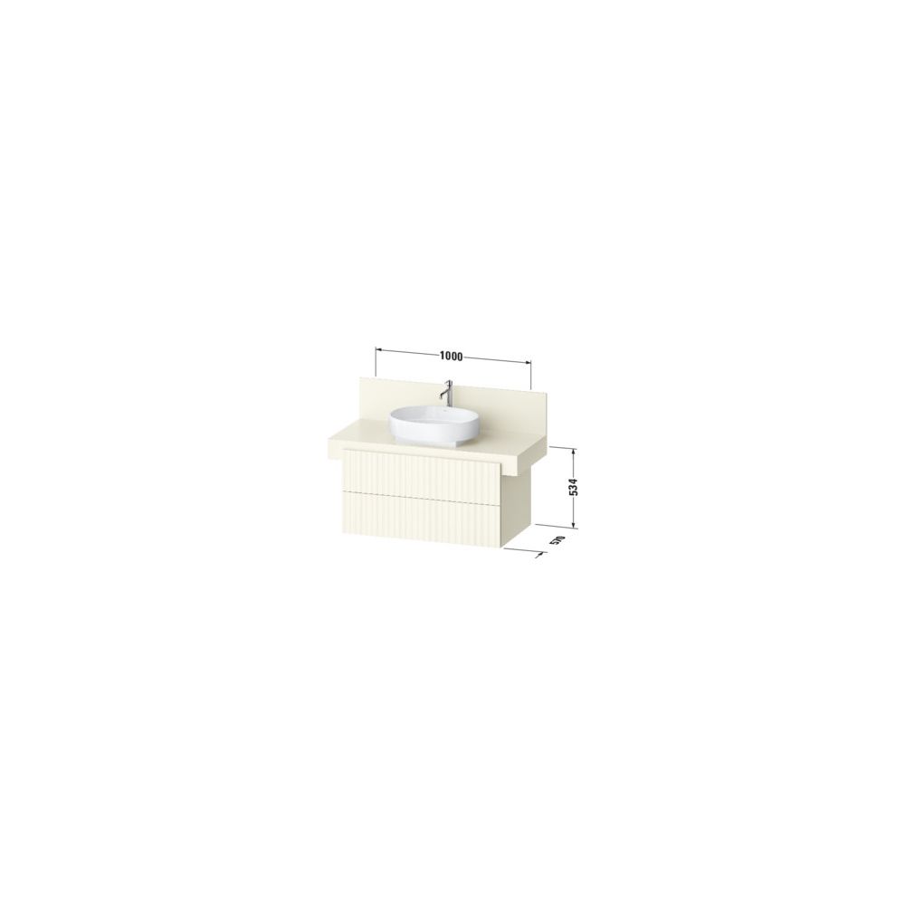 Duravit Balcoon Konsolen-Waschtischunterbau wandh 570x1000x534mm Terraccino St... DURAVIT-BA50140JHIH0000 4067116472868 (Abb. 2)