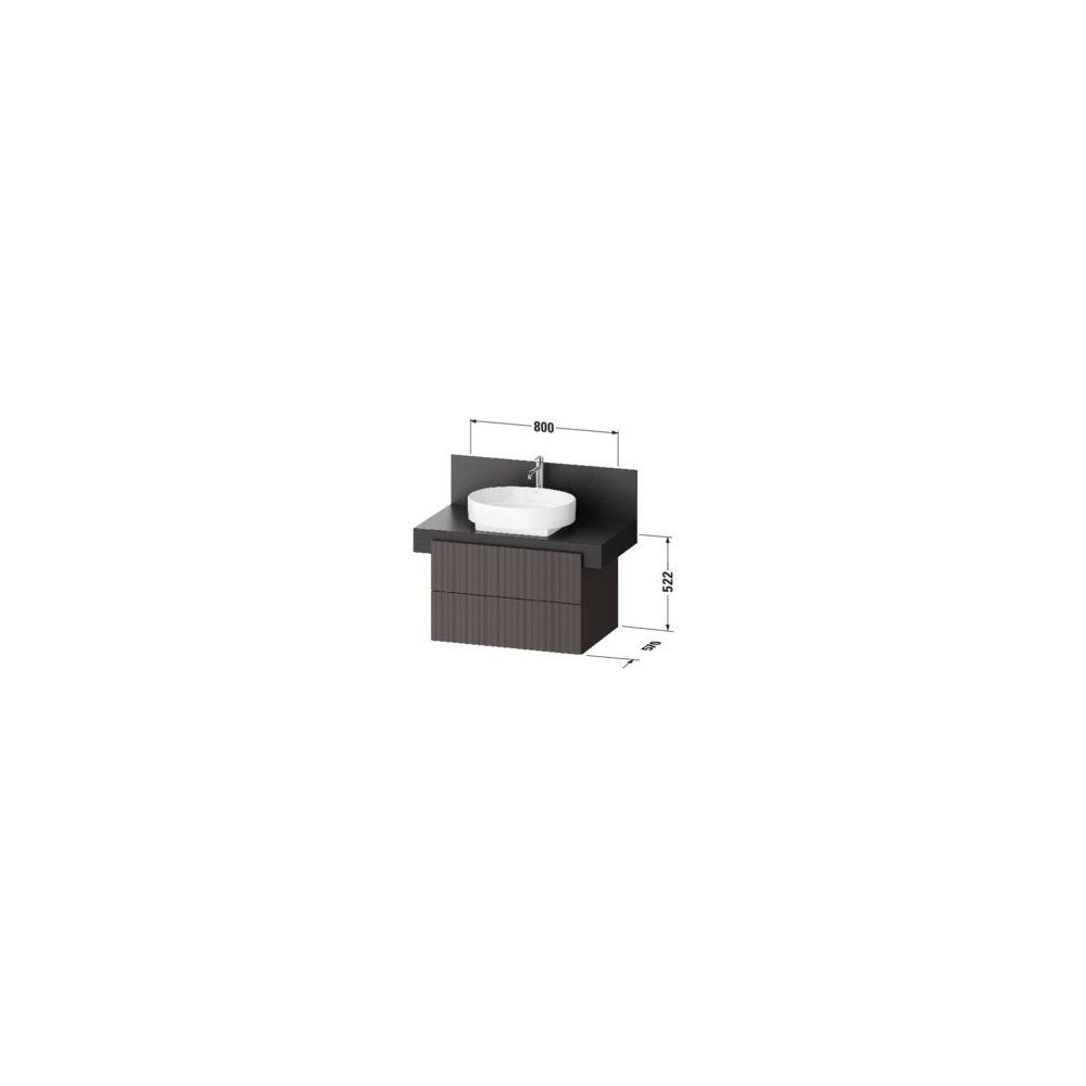Duravit Balcoon Konsolen-Waschtischunterbau wandh. 570x800x522mm Schieferbraun... DURAVIT-BA50330JGIG0000 4067116473407 (Abb. 2)