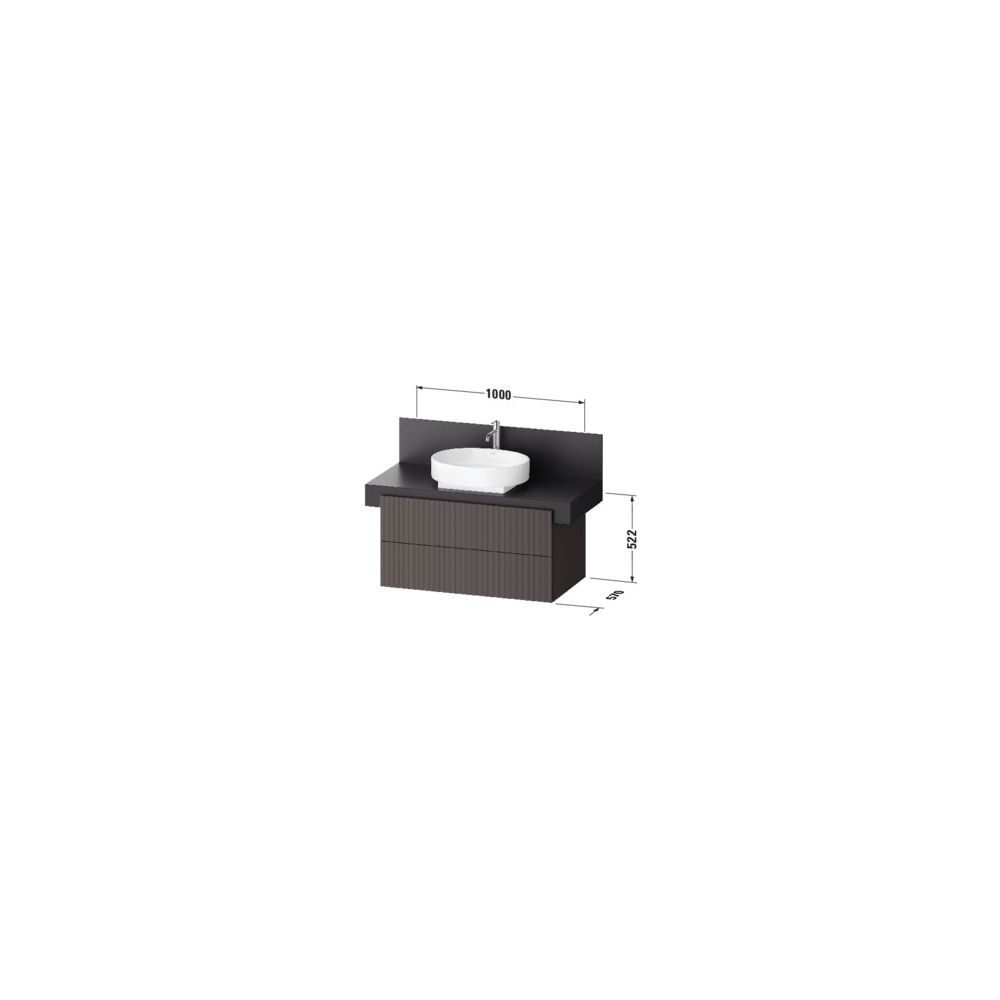 Duravit Balcoon Konsolen-Waschtischunterbau wandh 570x1000x522mm Sandbeige Str... DURAVIT-BA50340JEIE0000 4067116473438 (Abb. 2)