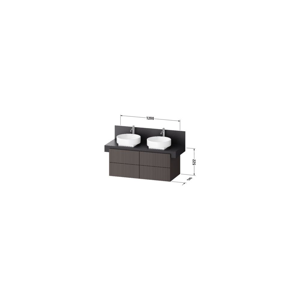 Duravit Balcoon Konsolen-Waschtischunterbau wandh 570x1200x522mm Elfenbein Str... DURAVIT-BA50370JDID0000 4067116473476 (Abb. 2)