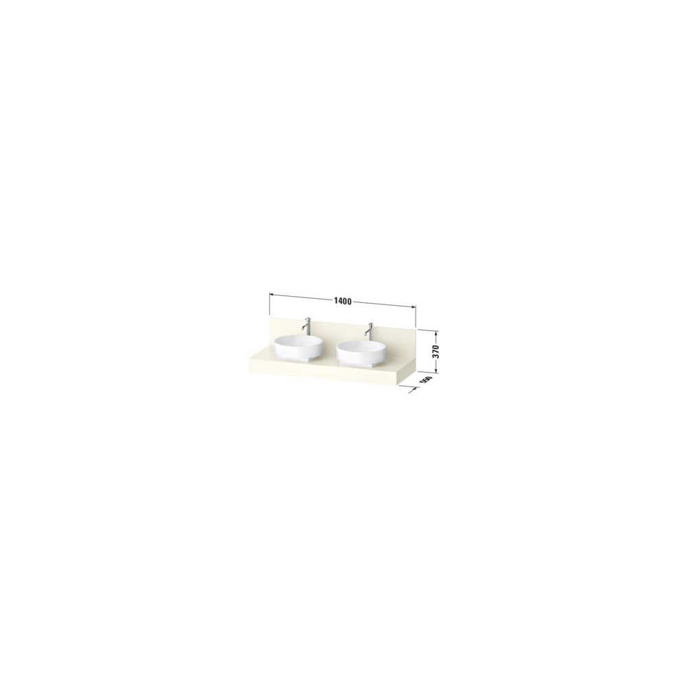 Duravit Balcoon Konsole 550x1400x370mm Umbra Matt ohne Konsolenträger 2 Aussch... DURAVIT-BA90610IFIF0000 4067116474183 (Abb. 2)