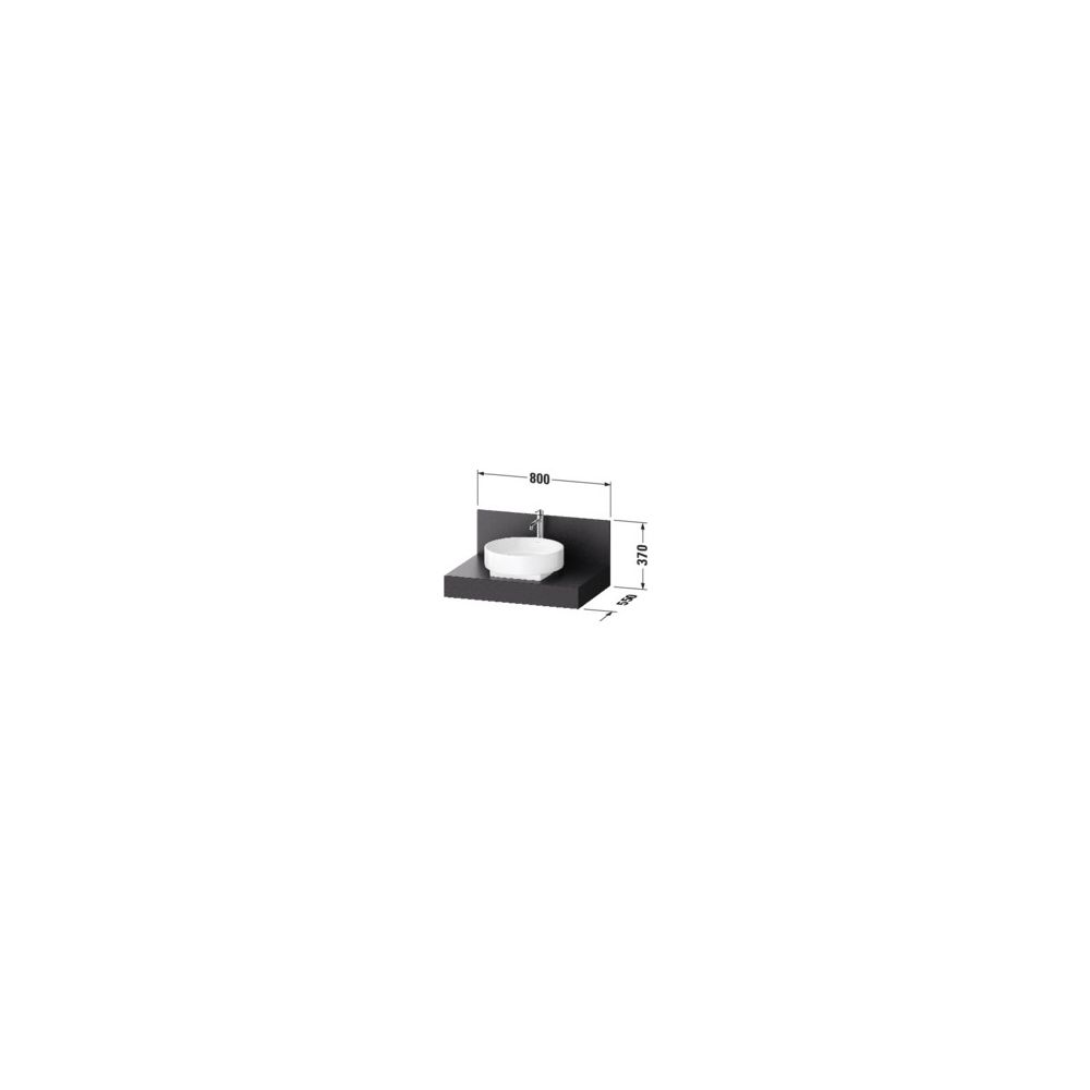 Duravit Balcoon Konsole 550x800x370mm Basalt Struktur Matt ohne Konsolenträger... DURAVIT-BA90630IBIB0000 4067116479928 (Abb. 2)
