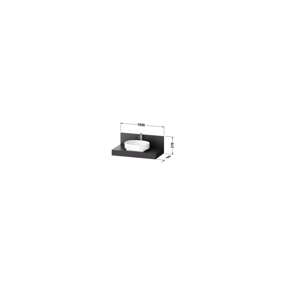 Duravit Balcoon Konsole 550x1000x370mm Basalt Struktur Matt ohne Konsolenträge... DURAVIT-BA90640IBIB0000 4067116479959 (Abb. 2)