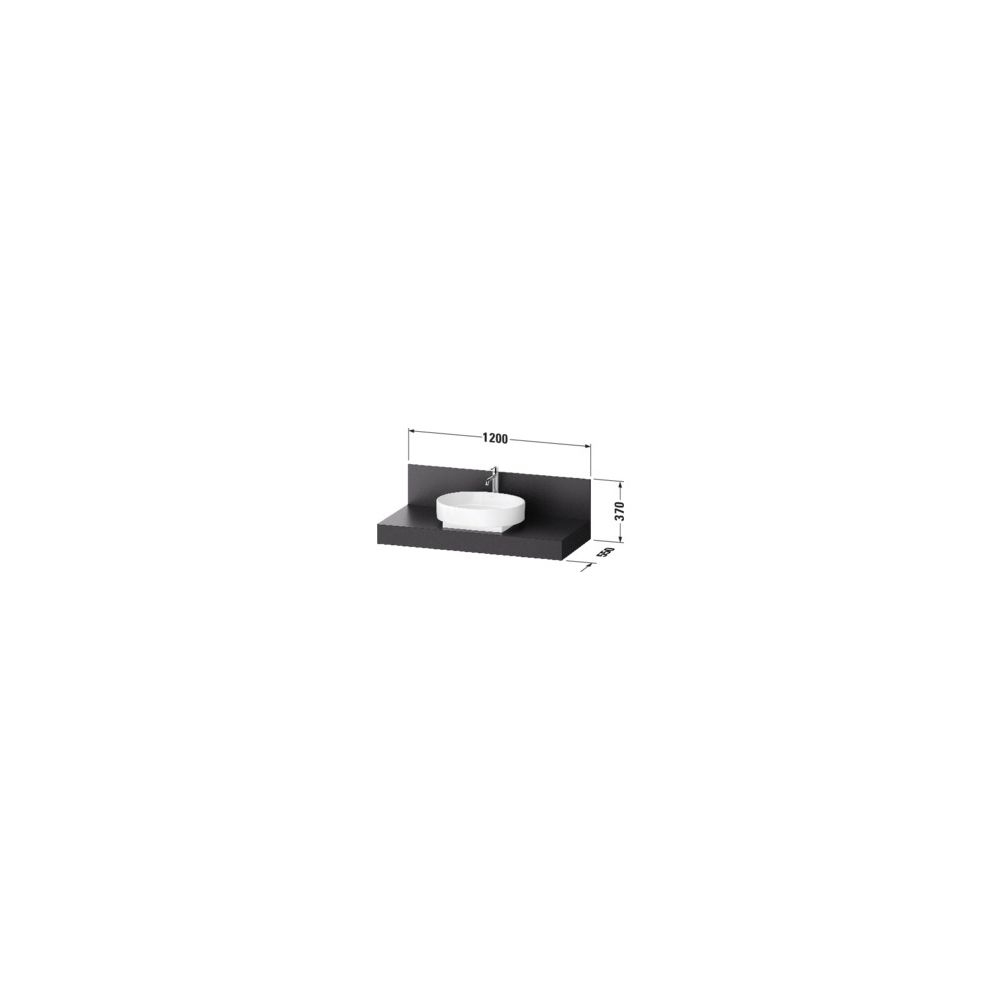Duravit Balcoon Konsole 550x1200x370mm Basalt Struktur Matt ohne Konsolenträge... DURAVIT-BA90650IBIB0000 4067116479980 (Abb. 2)