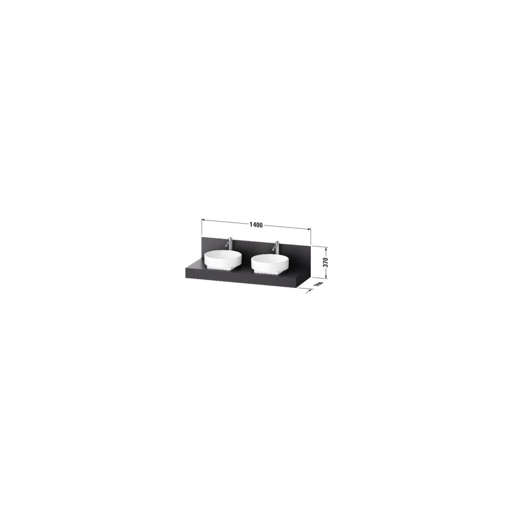 Duravit Balcoon Konsole 550x1400x370mm Concrete Struktur Matt ohne Konsolenträ... DURAVIT-BA90680ICIC0000 4067116480085 (Abb. 2)