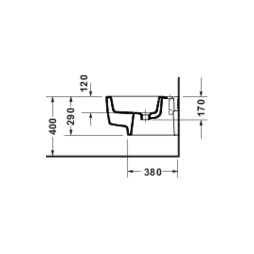 Duravit Balcoon Wandbidet 540x370x290mm Weiß Hochglanz DuraShield 1 HL HLB Überlauf... DURAVIT-272615AA00 4067116441673 (Abb. 3)