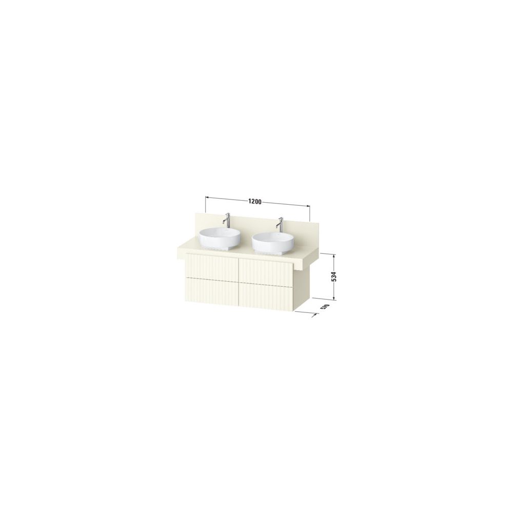 Duravit Balcoon Konsolen-Waschtischunterbau wandh. 570x1200x534mm Schieferbrau... DURAVIT-BA50170JGIG0000 4067116472912 (Abb. 2)