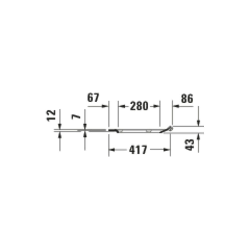 Duravit DuraStyle WC-Sitz D-shaped, Weiß Hochglanz 359x43x423mm, ohne Absenkautoma... DURAVIT-0063710000 4021534856532 (Abb. 10)