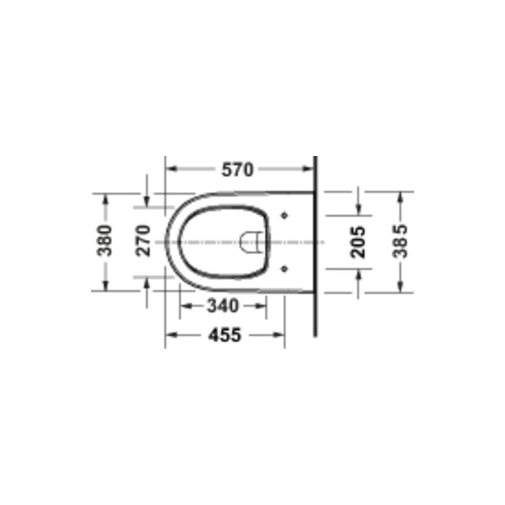 Duravit Qatego Wand-WC 570x385x360mm Weiß Hochglanz 4l Tiefspüler rimless waagerech... DURAVIT-2583090000 4067116339376 (Abb. 4)