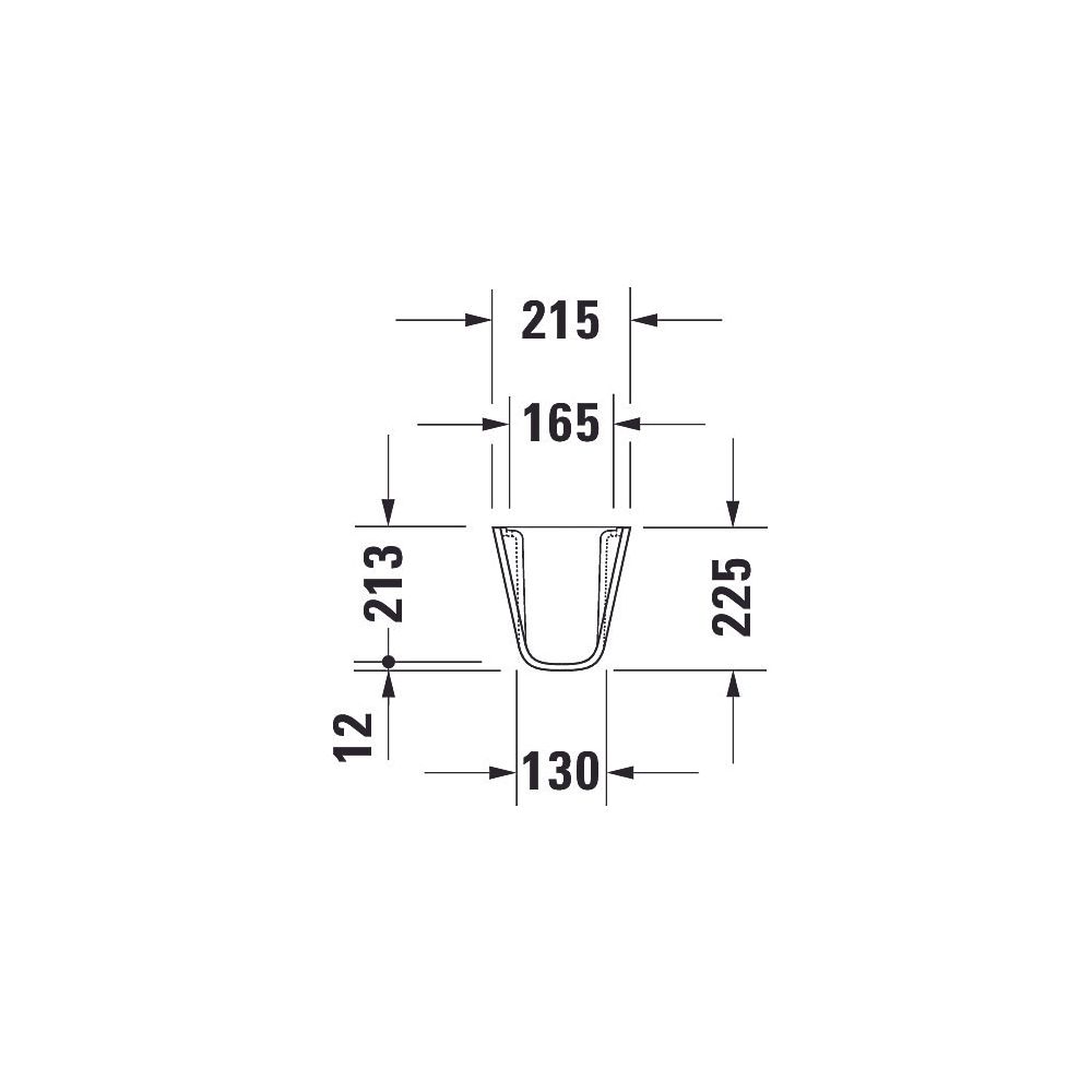 Duravit D-Code Halbsäule aus Keramik 213x215x280mm, Weiß Hochglanz, wandhängend, f... DURAVIT-0857170000 4021534344169 (Abb. 10)