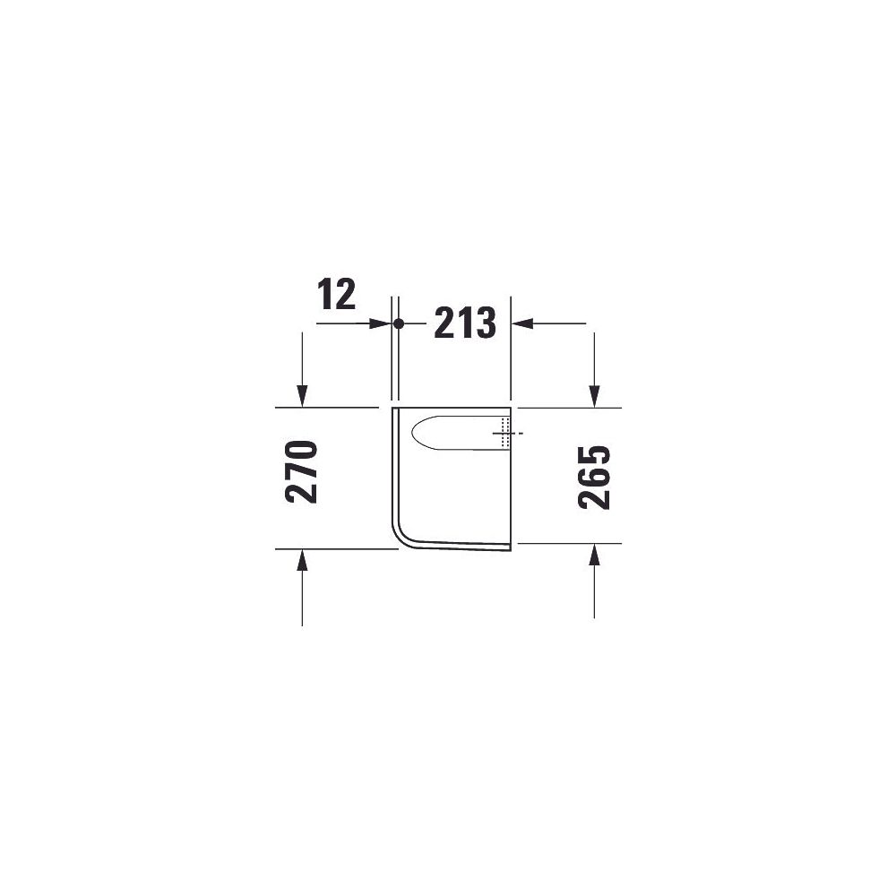 Duravit D-Code Halbsäule aus Keramik 213x215x280mm, Weiß Hochglanz, wandhängend, f... DURAVIT-0857170000 4021534344169 (Abb. 11)