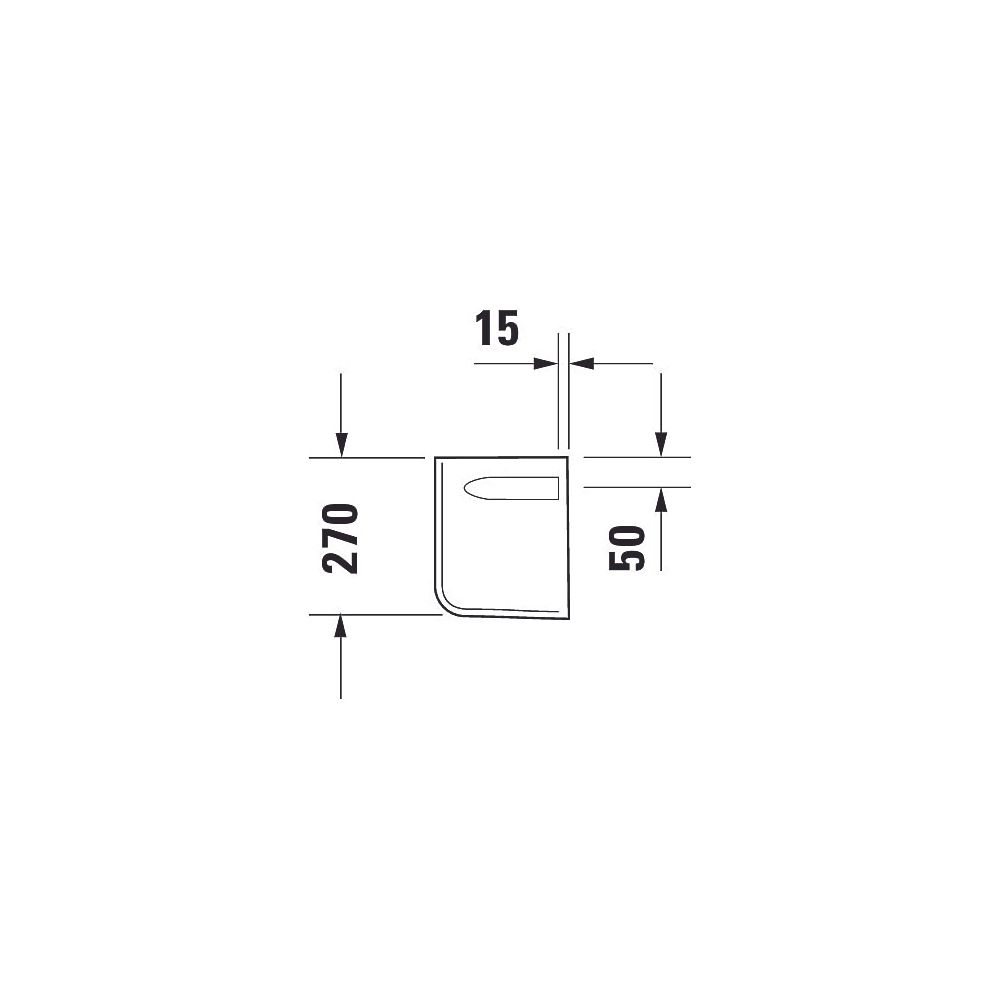 Duravit D-Code Halbsäule aus Keramik 213x215x280mm, Weiß Hochglanz, wandhängend, f... DURAVIT-0857170000 4021534344169 (Abb. 12)