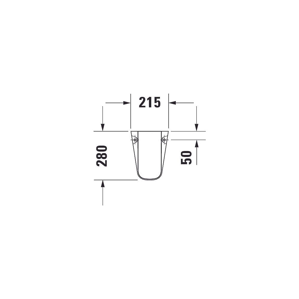 Duravit D-Code Halbsäule aus Keramik 213x215x280mm, Weiß Hochglanz, wandhängend, f... DURAVIT-0857170000 4021534344169 (Abb. 13)