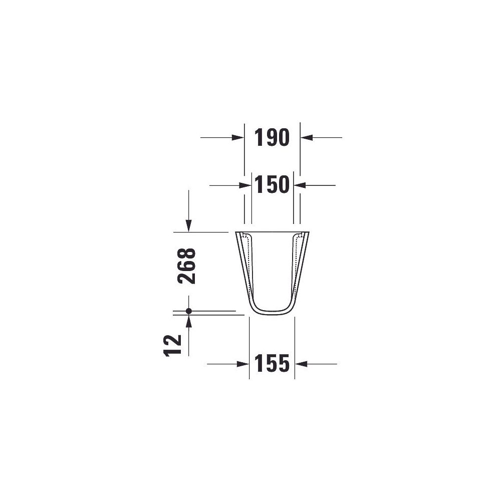 Duravit D-Code Halbsäule aus Keramik 268x245x305mm, Weiß Hochglanz, wandhäng., für... DURAVIT-0857180000 4021534344152 (Abb. 12)