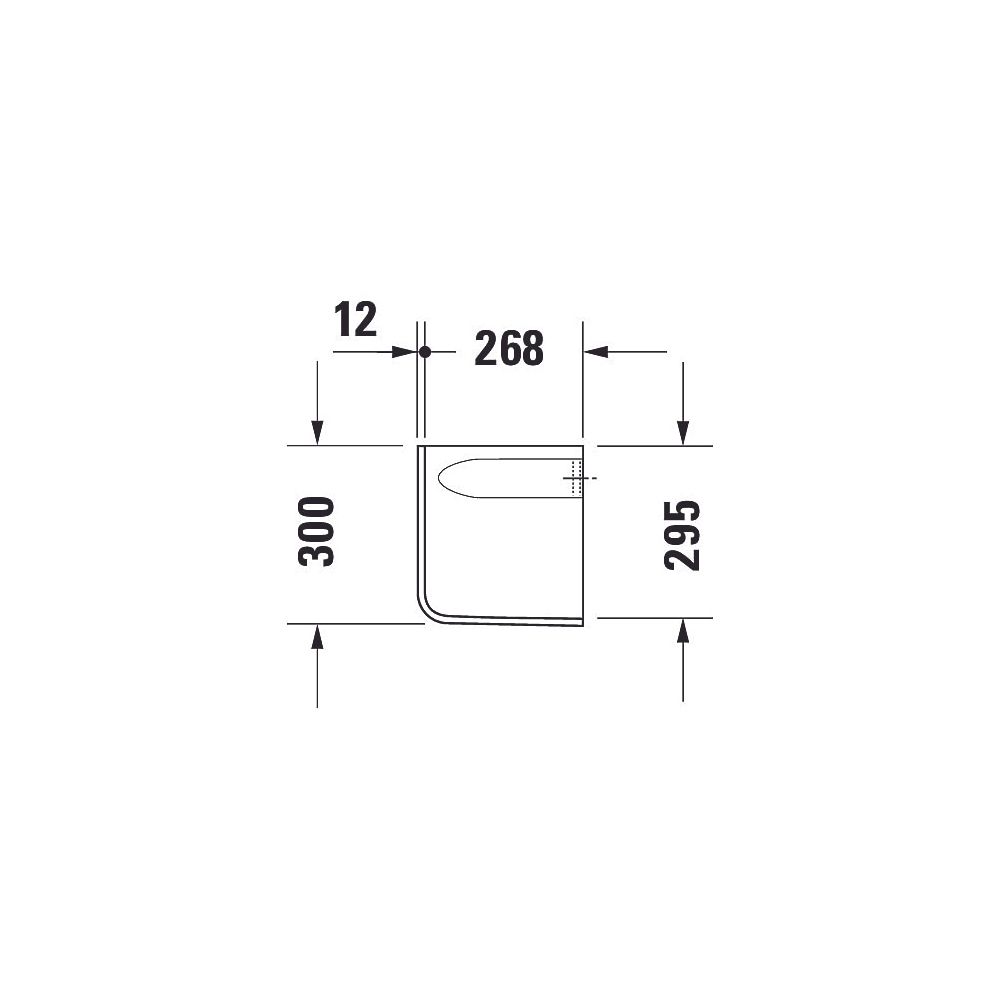 Duravit D-Code Halbsäule aus Keramik 268x245x305mm, Weiß Hochglanz, wandhäng., für... DURAVIT-0857180000 4021534344152 (Abb. 13)