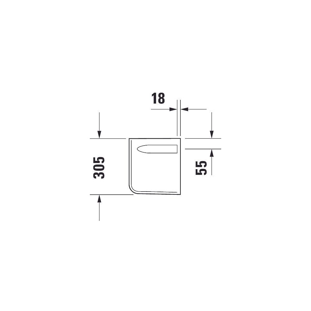 Duravit D-Code Halbsäule aus Keramik 268x245x305mm, Weiß Hochglanz, wandhäng., für... DURAVIT-0857180000 4021534344152 (Abb. 14)