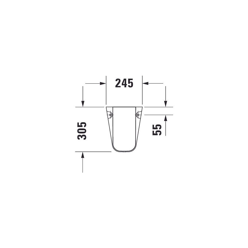 Duravit D-Code Halbsäule aus Keramik 268x245x305mm, Weiß Hochglanz, wandhäng., für... DURAVIT-0857180000 4021534344152 (Abb. 15)