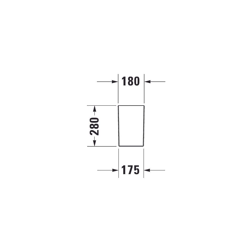 Duravit Happy D.2 Halbsäule aus Keramik 280x180x280mm, Weiß Hochglanz, wandhängend,... DURAVIT-0858320000 4021534855856 (Abb. 9)