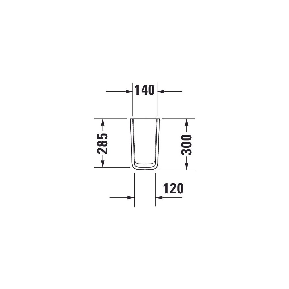 Duravit ME by Starck Halbsäule aus Keramik 300x170x300mm, Weiß Hochglanz, wandhäng... DURAVIT-0858400000 4053424034850 (Abb. 21)