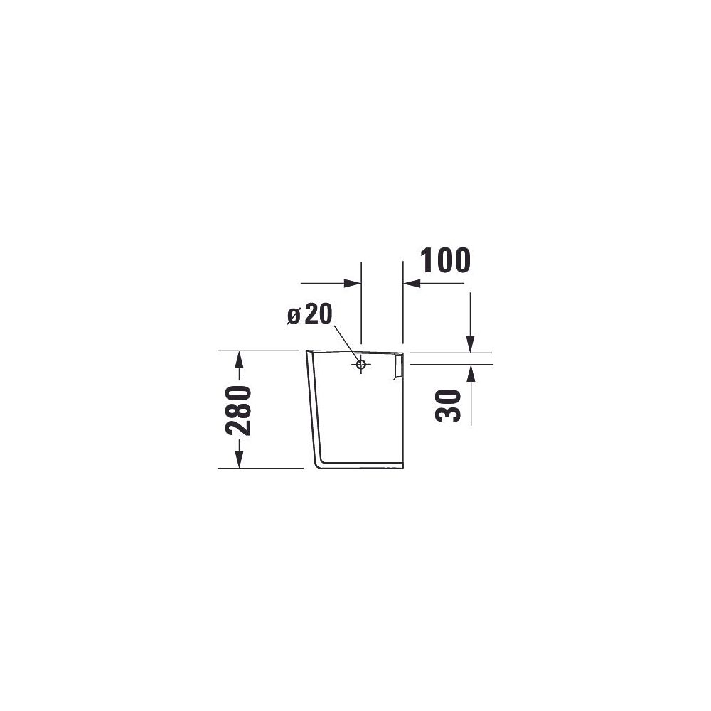 Duravit ME by Starck Halbsäule aus Keramik 280x165x280mm, Weiß Hochglanz, wandhäng... DURAVIT-0858410000 4021534988448 (Abb. 10)