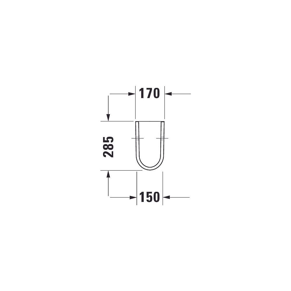 Duravit Starck 3 Halbsäule aus Keramik 315x170x320mm, Weiß Hochglanz, wandhäng., fü... DURAVIT-0865150000 4021534222993 (Abb. 6)