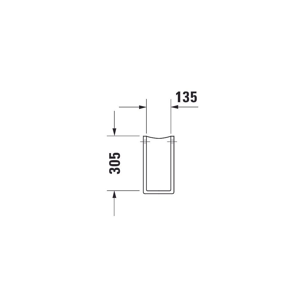 Duravit Starck 3 Halbsäule aus Keramik 315x170x320mm, Weiß Hochglanz, wandhäng., fü... DURAVIT-0865150000 4021534222993 (Abb. 7)