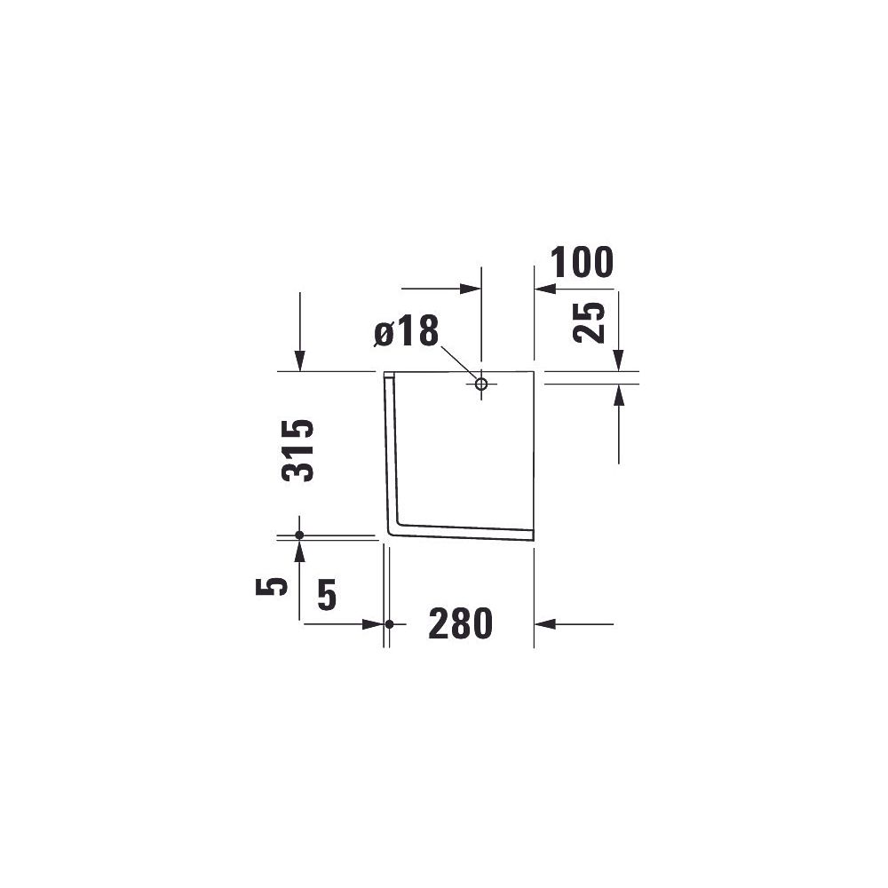 Duravit Starck 3 Halbsäule aus Keramik 315x170x320mm, Weiß Hochglanz, wandhäng., fü... DURAVIT-0865150000 4021534222993 (Abb. 8)