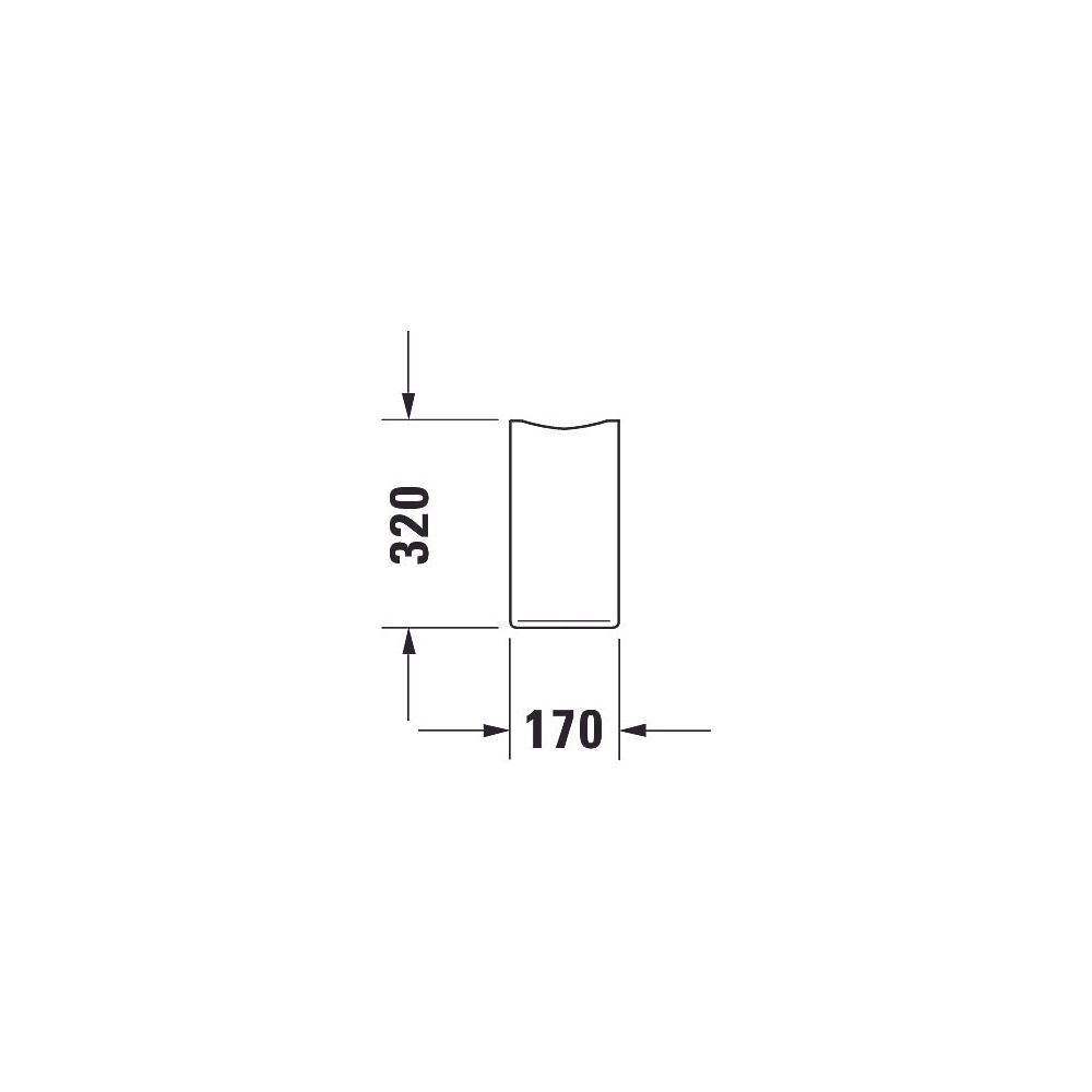 Duravit Starck 3 Halbsäule aus Keramik 315x170x320mm, Weiß Hochglanz, wandhäng., fü... DURAVIT-0865150000 4021534222993 (Abb. 9)