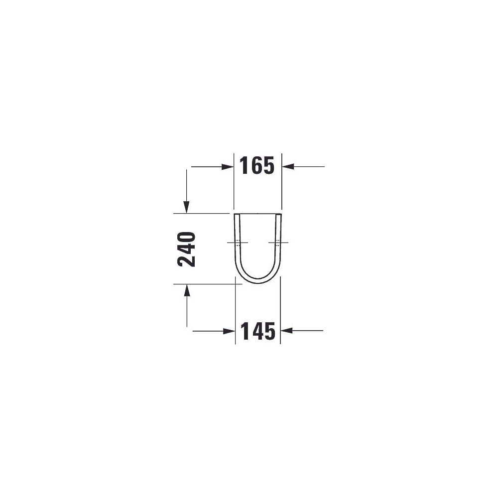 Duravit Starck 3 Halbsäule aus Keramik 275x165x280mm, Weiß Hochglanz, unter Waschti... DURAVIT-0865170000 4021534223174 (Abb. 6)