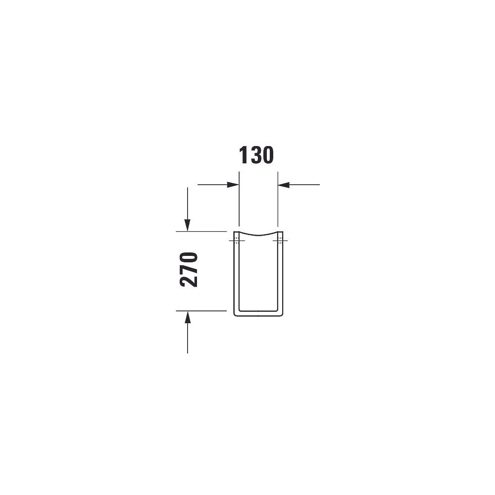 Duravit Starck 3 Halbsäule aus Keramik 275x165x280mm, Weiß Hochglanz, unter Waschti... DURAVIT-0865170000 4021534223174 (Abb. 7)