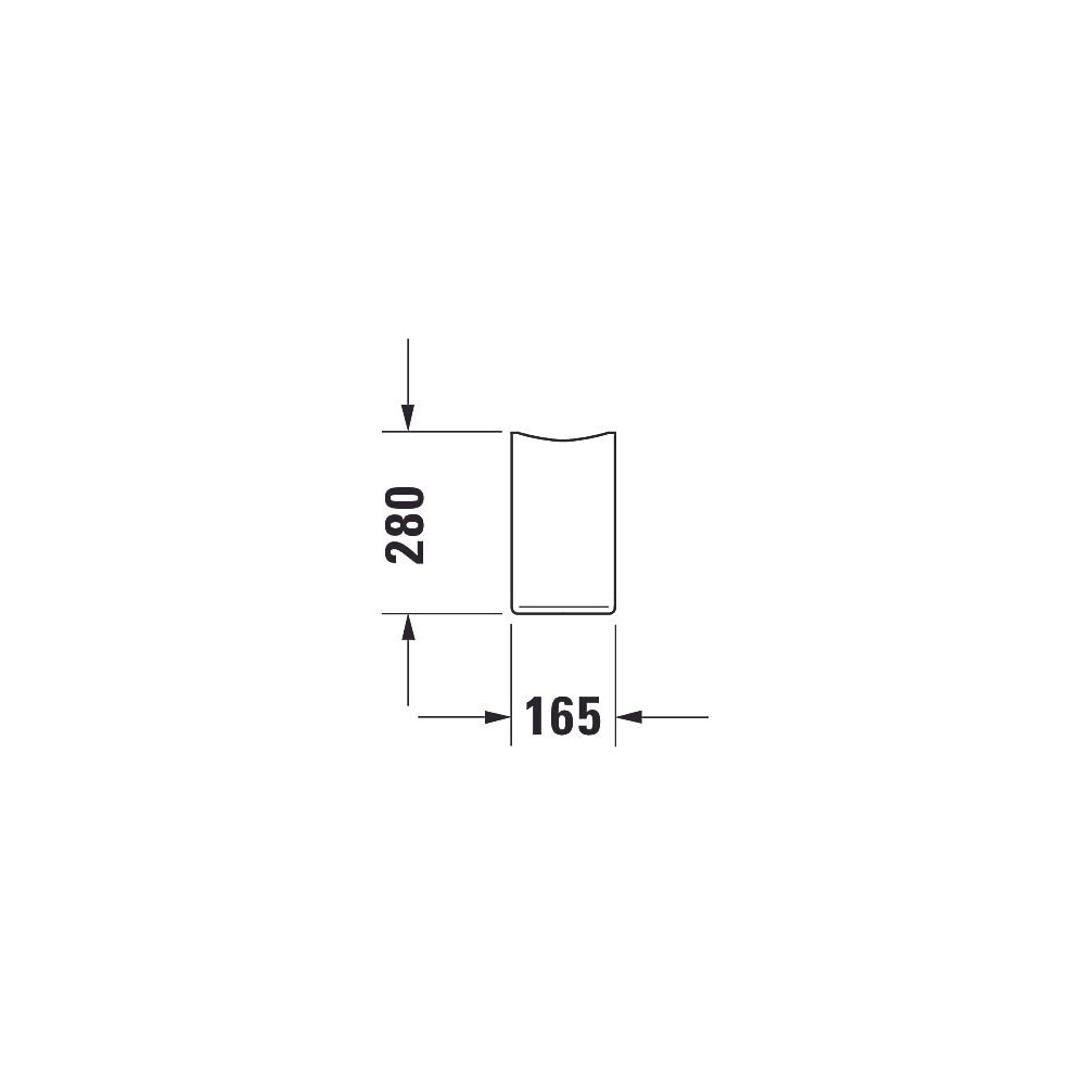 Duravit Starck 3 Halbsäule aus Keramik 275x165x280mm, Weiß Hochglanz, unter Waschti... DURAVIT-0865170000 4021534223174 (Abb. 9)