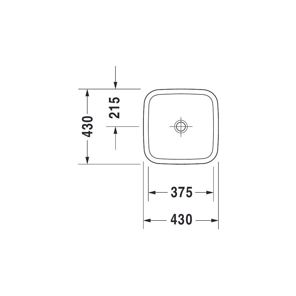 Duravit DuraStyle Aufsatzbecken 430mm, Weiß Hochglanz, Quadratisch, ohne Überlauf u... DURAVIT-0349430000 4021534850684 (Abb. 8)
