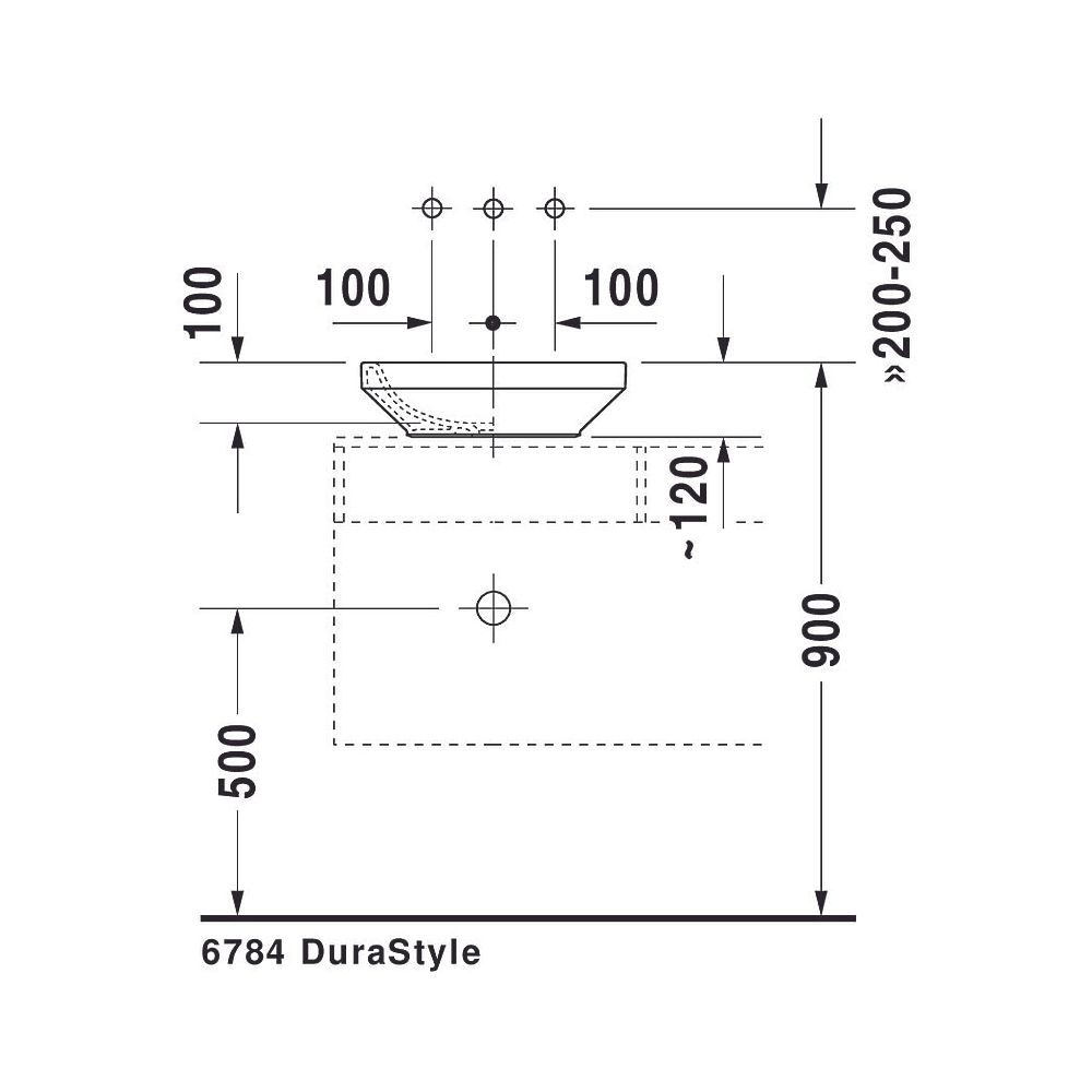 Duravit DuraStyle Aufsatzbecken 430mm, Weiß Hochglanz, Quadratisch, ohne Überlauf u... DURAVIT-0349430000 4021534850684 (Abb. 9)