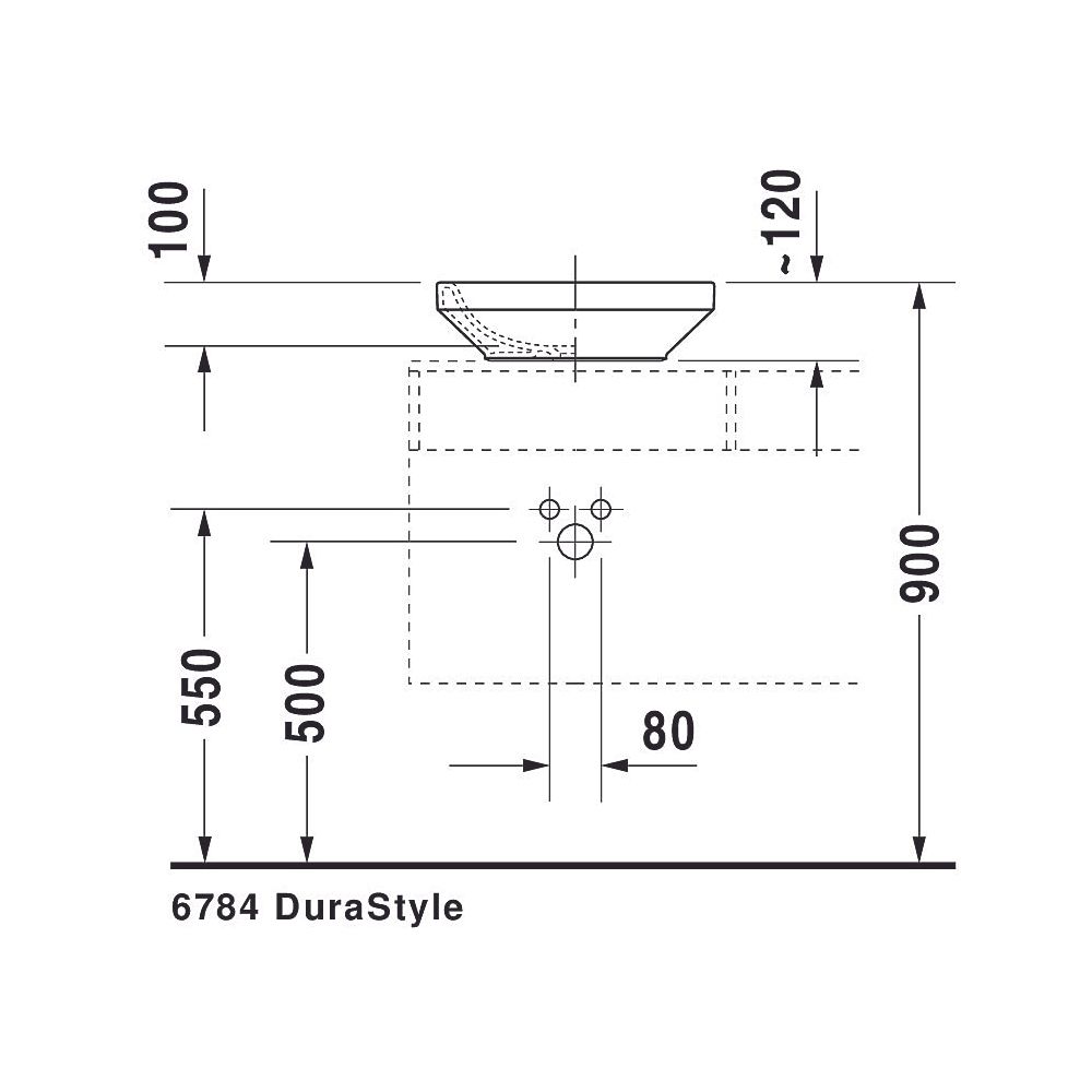 Duravit DuraStyle Aufsatzbecken 430mm, Weiß Hochglanz, Quadratisch, ohne Überlauf ... DURAVIT-0349430000 4021534850684 (Abb. 10)