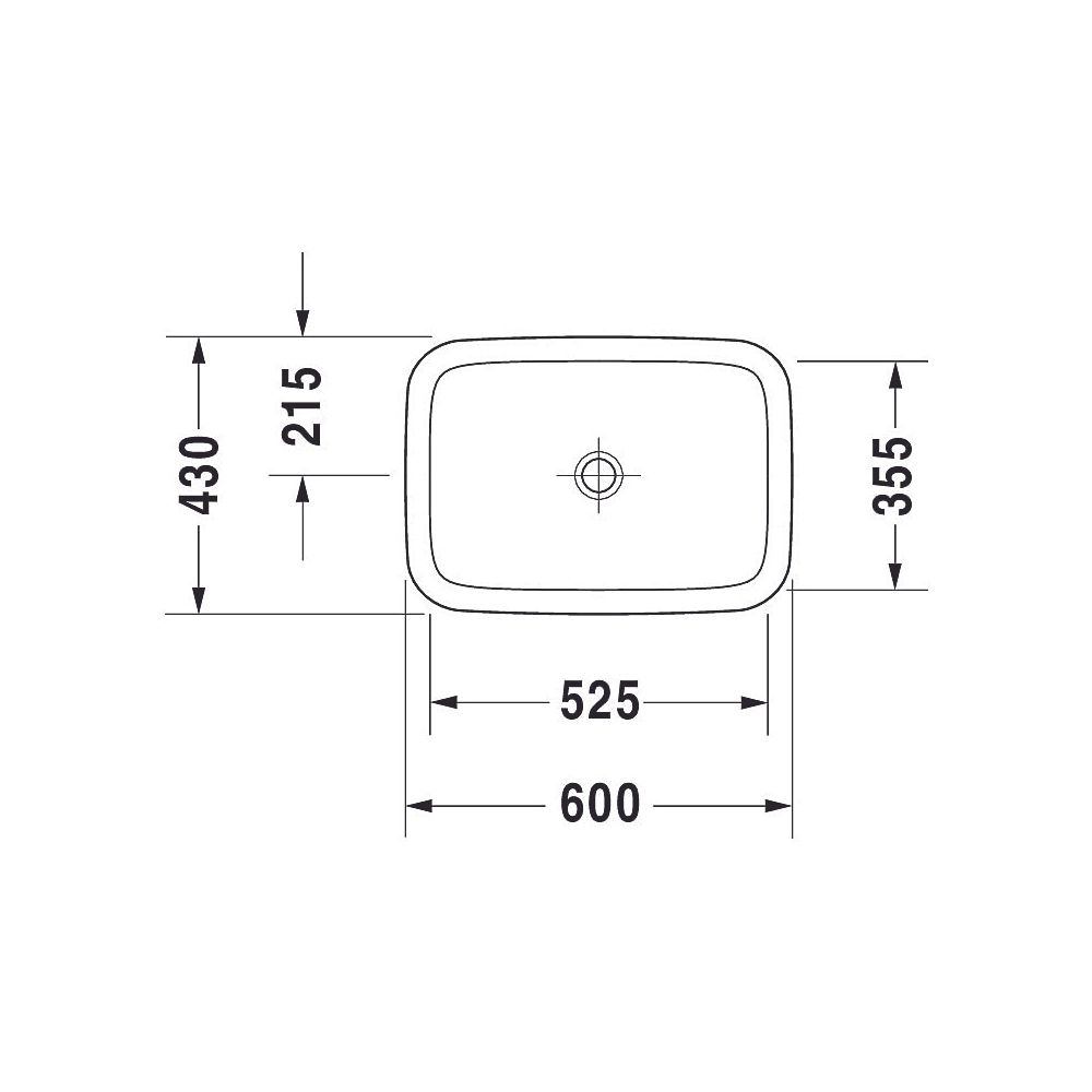 Duravit DuraStyle Einbauwaschtisch 430x600x145mm, Weiß Hochglanz, ohne HLB/Überlauf... DURAVIT-0372600000 4021534875830 (Abb. 5)