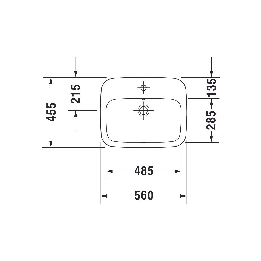 Duravit DuraStyle Einbauwaschtisch 455x560x170mm, Weiß Hochglanz, WonderGliss, mit... DURAVIT-03745600001 4021534899591 (Abb. 6)