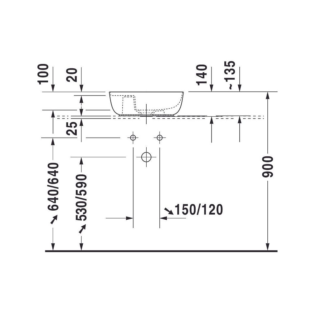 Duravit Luv Aufsatzbecken 420mm, Weiß Hochglanz, DuraCeram, Oval, mit HLB, ohne Übe... DURAVIT-0381420000 4053424177182 (Abb. 9)