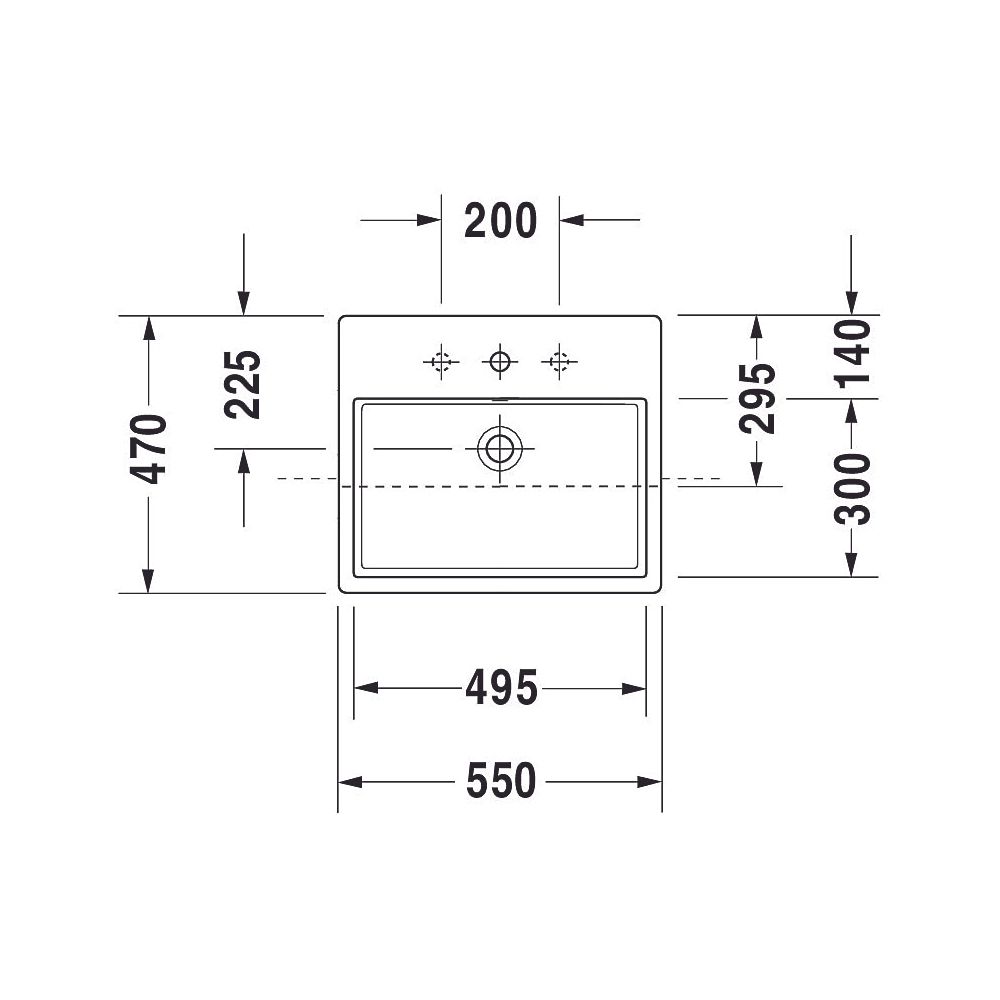 Duravit Vero Air Halbeinbauwaschtisch 470x550x165mm, Weiß Hochglanz, 1 HL, mit Über... DURAVIT-0382550000 4053424180557 (Abb. 5)