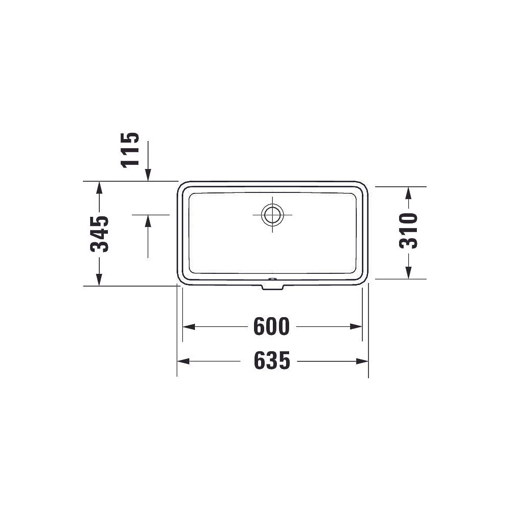 Duravit Vero Air Einbauwaschtisch 345x635x160mm, Weiß Hochglanz, WonderGliss, ohne... DURAVIT-03846000001 4053424536569 (Abb. 4)