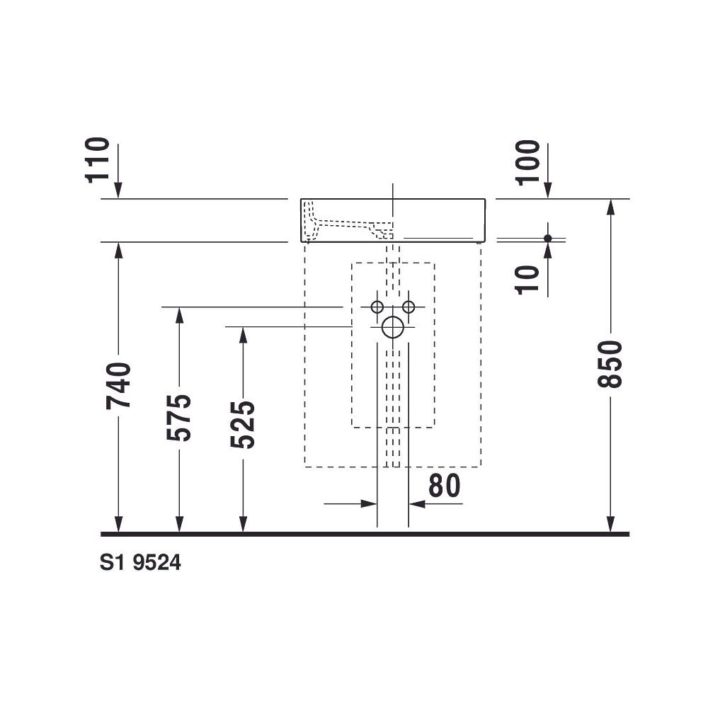 Duravit Starck 1 Aufsatzbecken 470mm, Weiß Hochglanz, WonderGliss, Rechteckig, oh... DURAVIT-03874700281 4021534593956 (Abb. 16)