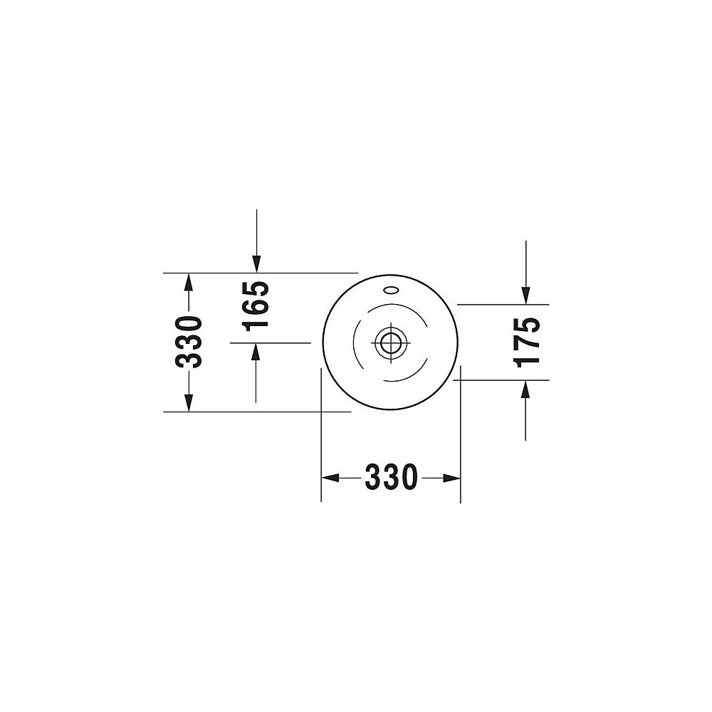 Duravit Starck 1 Aufsatzbecken 330mm, Weiß Hochglanz, WonderGliss, rund, ohne HLB,... DURAVIT-04083300001 4021534183911 (Abb. 7)