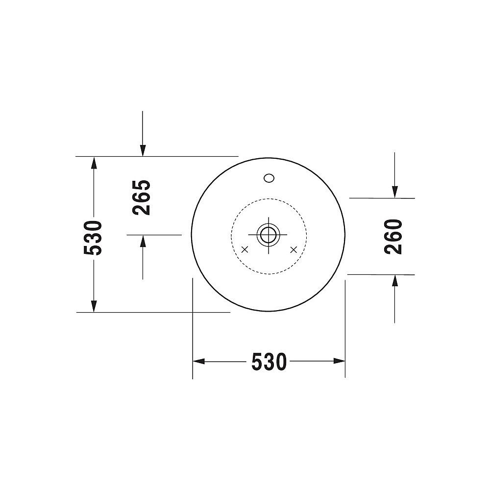 Duravit Starck 1 Aufsatzbecken 530mm, Weiß Hochglanz, WonderGliss, Konisch, ohne ... DURAVIT-04085300001 4021534183935 (Abb. 11)