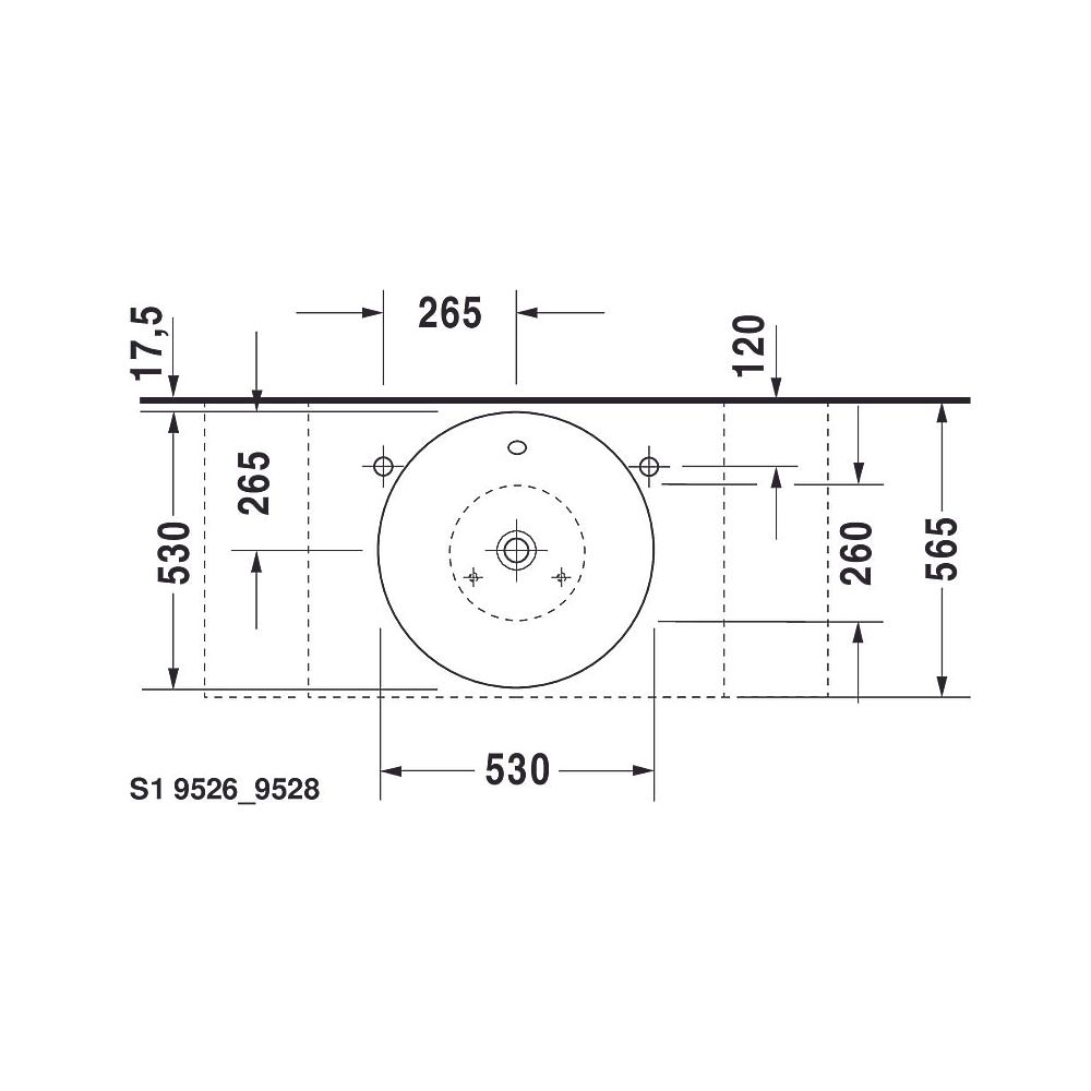 Duravit Starck 1 Aufsatzbecken 530mm, Weiß Hochglanz, WonderGliss, Konisch, ohne ... DURAVIT-04085300001 4021534183935 (Abb. 14)