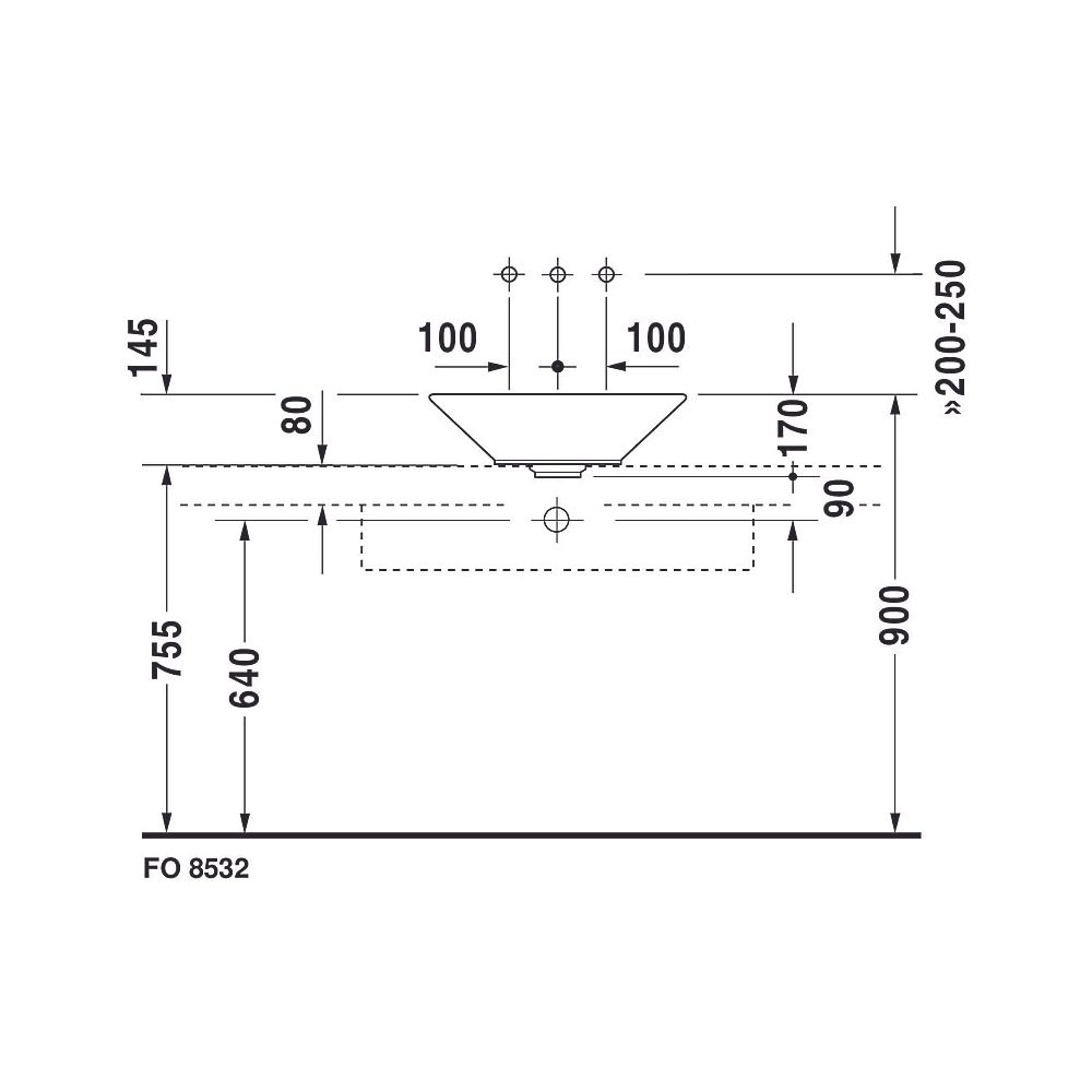 Duravit Starck 1 Aufsatzbecken 530mm, Weiß Hochglanz, WonderGliss, Konisch, ohne ... DURAVIT-04085300001 4021534183935 (Abb. 18)