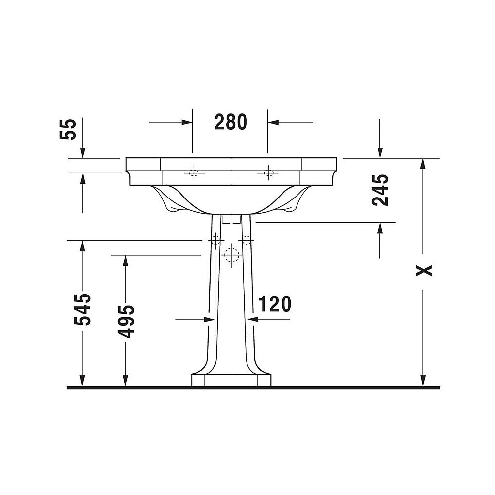 Duravit Serie 1930 Standsäule aus Keramik 300x296x630mm, Weiß Hochglanz, bodensteh... DURAVIT-0857900000 4021534107894 (Abb. 14)
