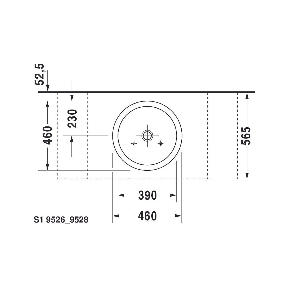Duravit Starck 1 Aufsatzbecken 460mm, Weiß Hochglanz, rund, ohne Überlauf und HLB,... DURAVIT-0445460000 4021534216817 (Abb. 11)