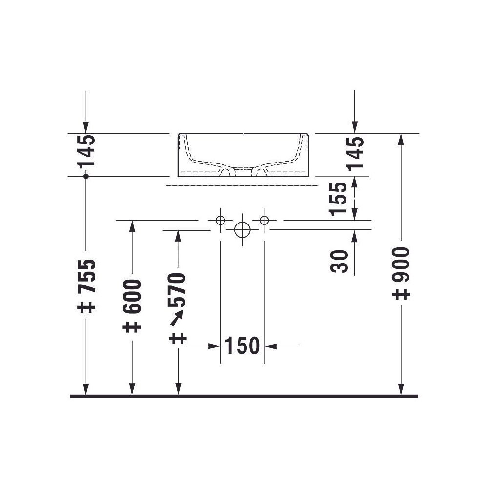 Duravit Starck 1 Aufsatzbecken 460mm, Weiß Hochglanz, rund, ohne Überlauf und HLB,... DURAVIT-0445460000 4021534216817 (Abb. 13)